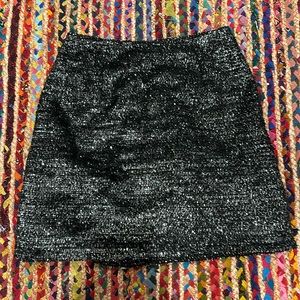 Hutch tinsel fringe silver sparkly skirt small